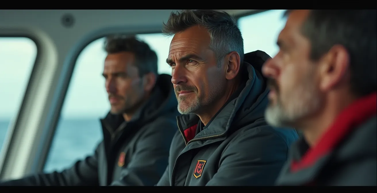 Différents styles de leadership illustrés par plusieurs skippers dans diverses situations en mer