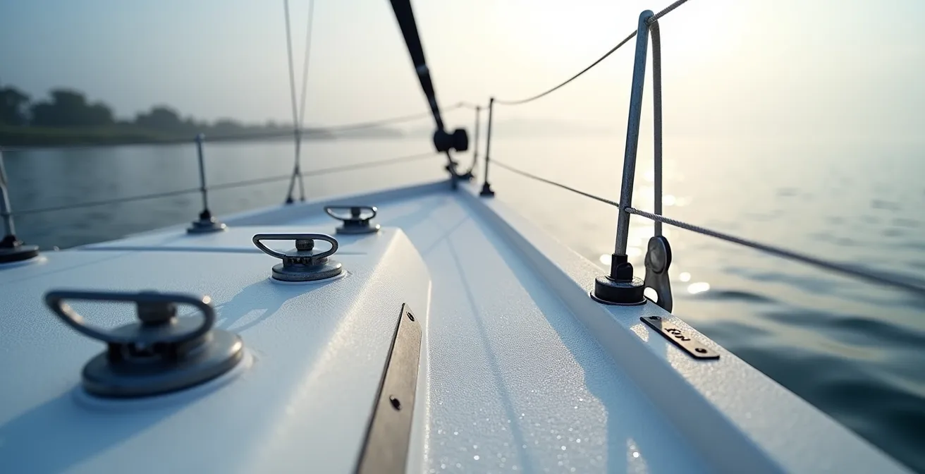 Organisation ergonomique de bloqueurs dans le cockpit d'un voilier