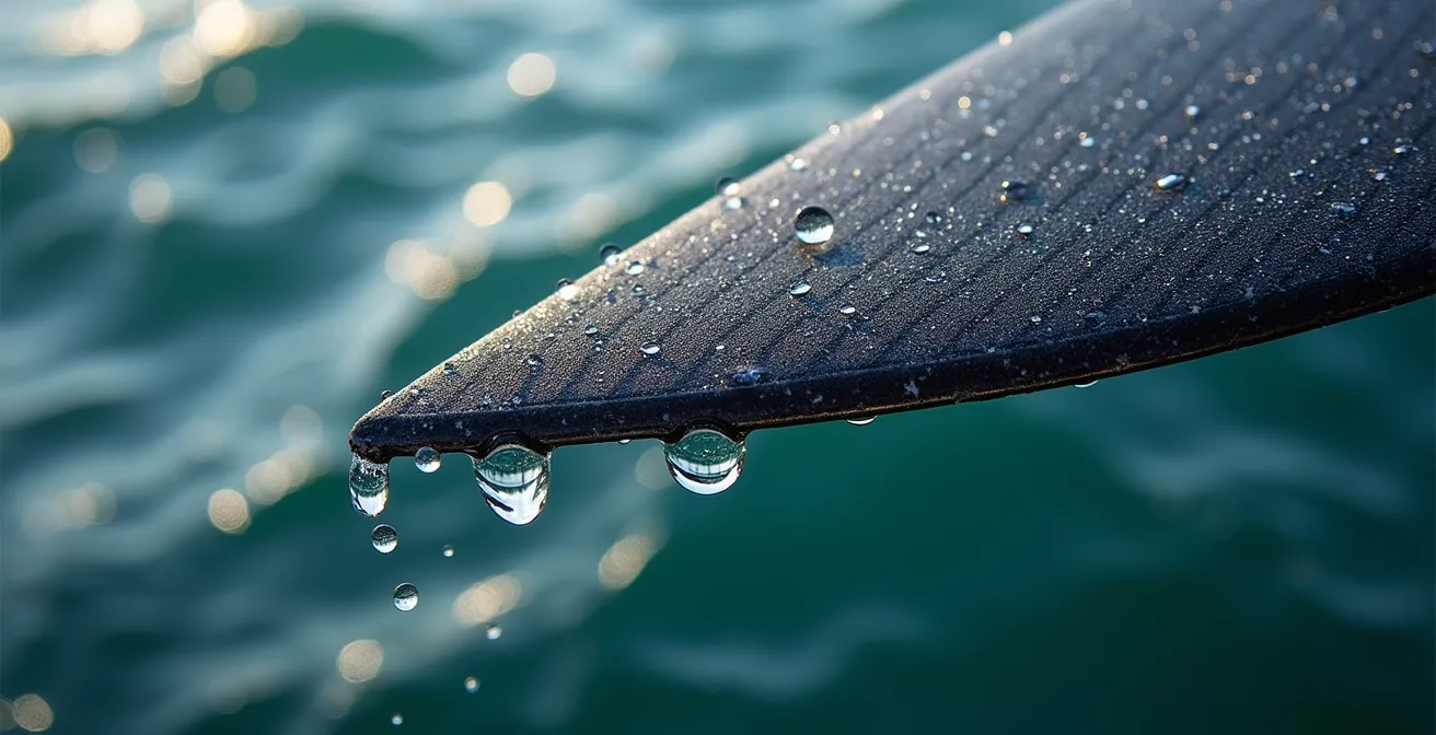 Détail technique des foils d'un voilier de course moderne