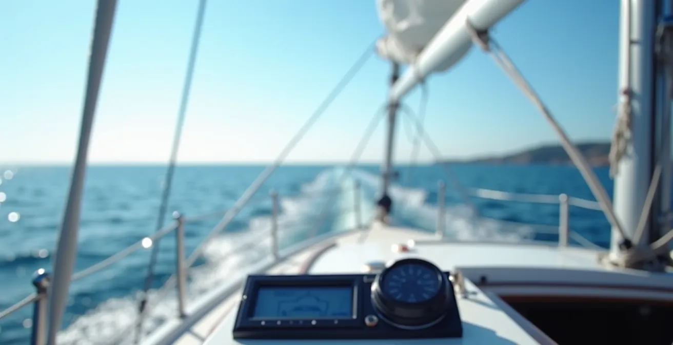 Cockpit de voilier montrant les instruments de navigation pour mesurer la dérive